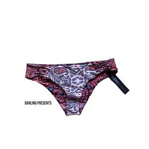 GYPSY 05 SAND PAISLEY PRINT BIKINI BOTTOM WOMEN SIZE S